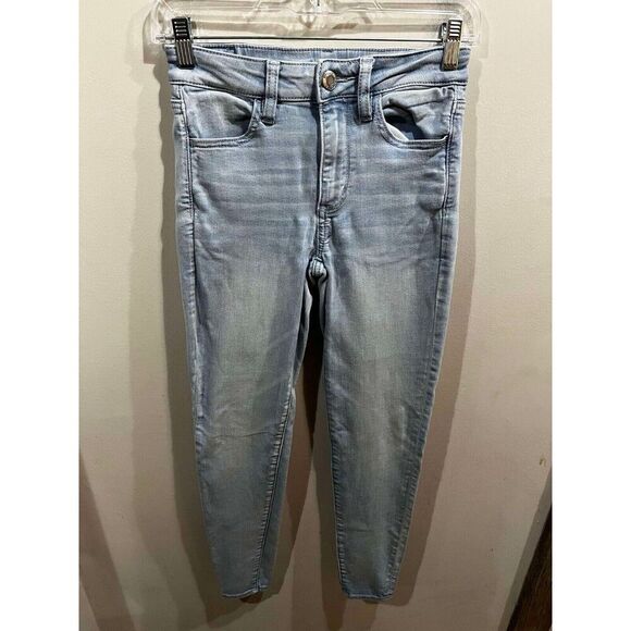 American Eagle Jeans Womens Size 2 Next Level Stretch Hi Rise Jegging Denim - Picture 1 of 9